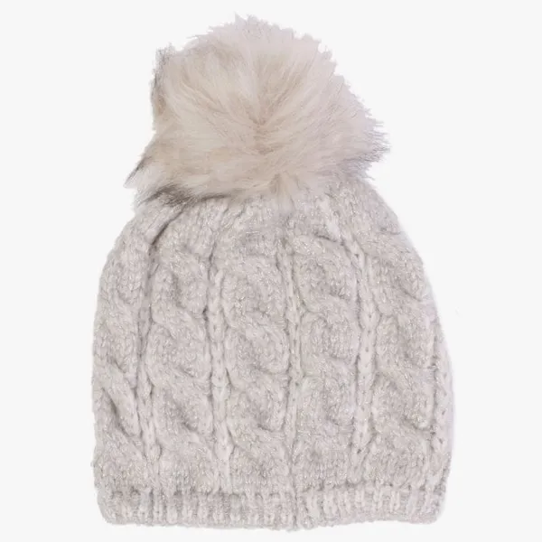 UGG Boucle Oatmeal Pom Pom Hat