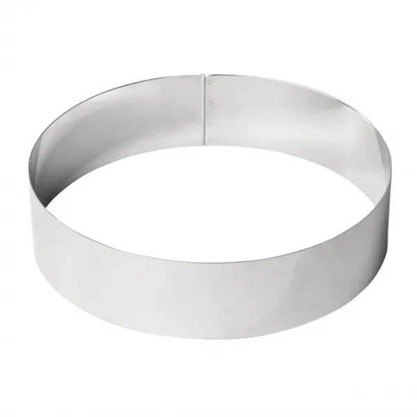 Vogue Long Handled Egg Ring 75mm Silver Colour Stainless Steel 