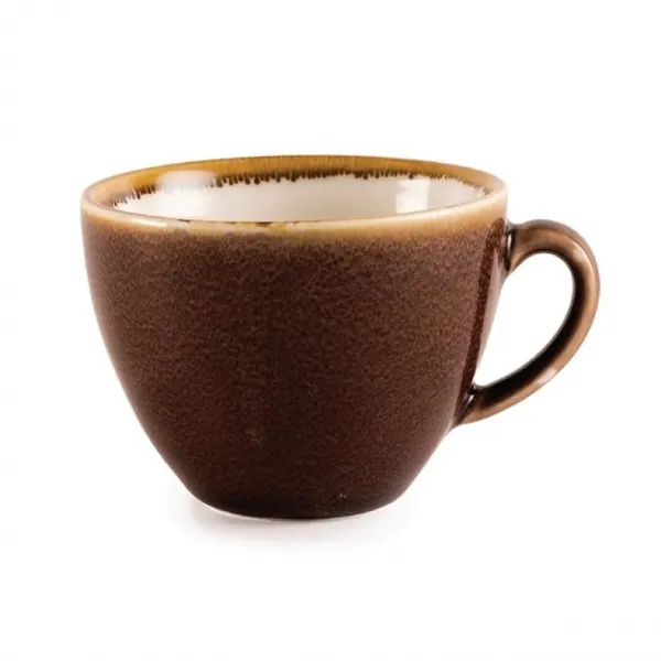 Pack of 6 Olympia Kiln Cappuccino Saucer Smoke 140mm Porcelain 